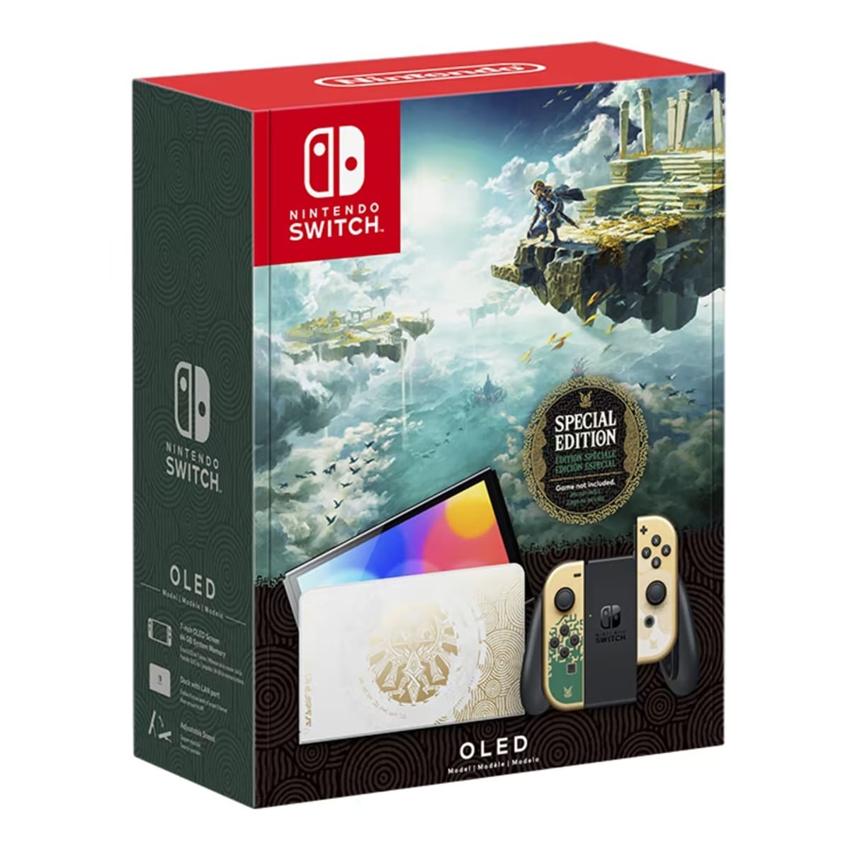 Игровая консоль Nintendo Switch OLED 64Gb The Legend of Zelda: Tears of the Kingdom Edition, золотистый — фото 6