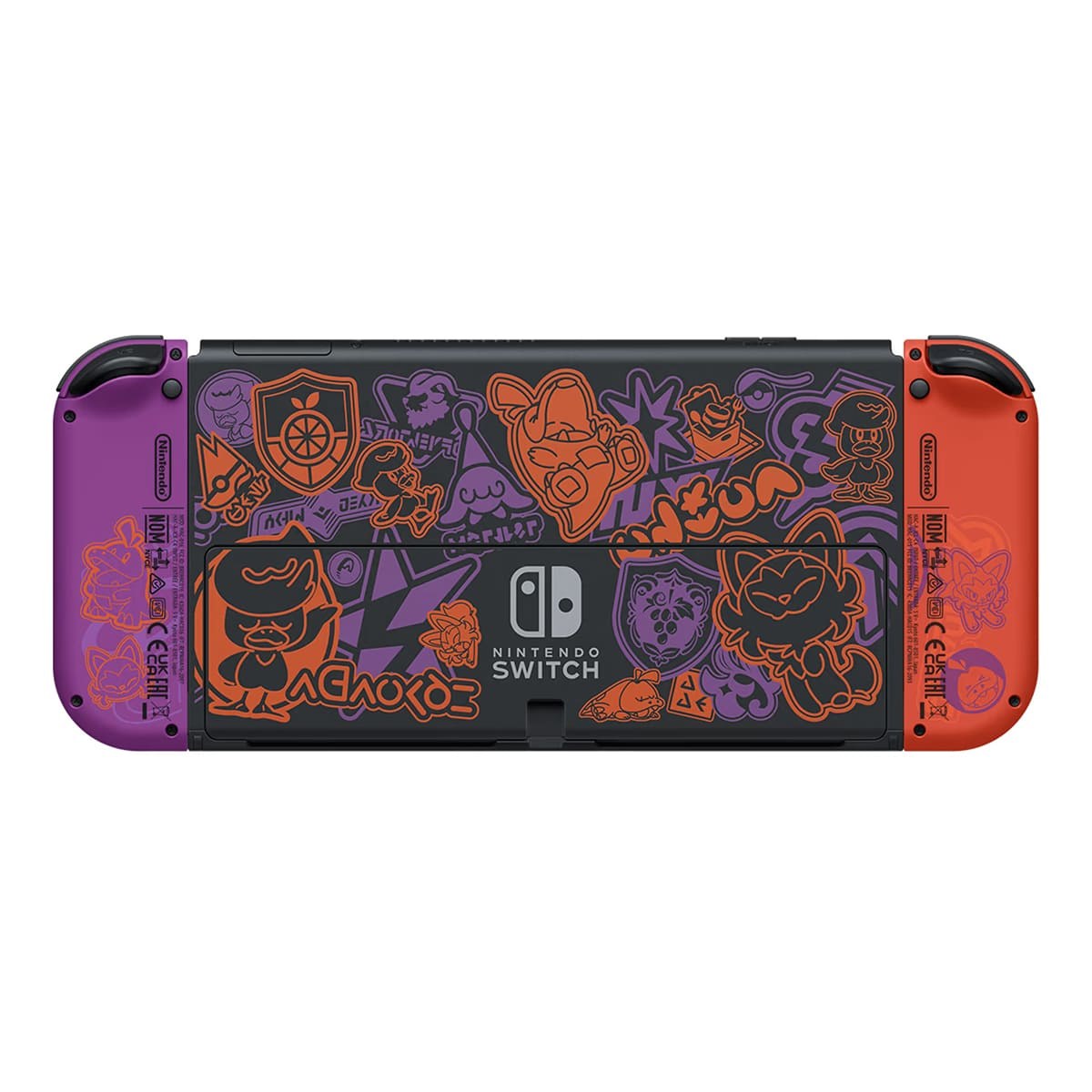 Игровая консоль Nintendo Switch OLED 64Gb Pokemon Skarlet and Violet Edition, красный/фиолетовый — фото 3